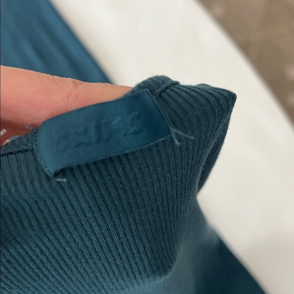 Skims Ribbed Soft Lounge Long Slip Dress Maxi in Teal Blue XS (Rare) - Picture 5 of 6